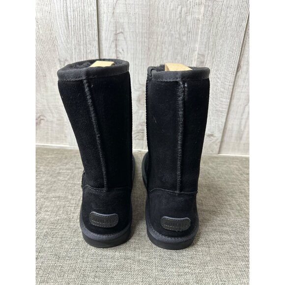 Aomais Womens Size 7 Black Suede Mid Calf Lined Boots Winter - Picture 3 of 7